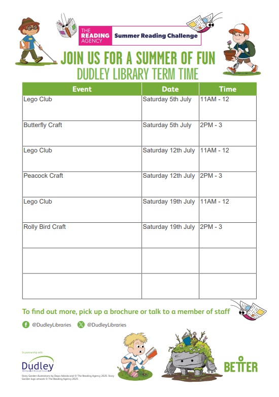 Dudley Library - Summer Crafts Saturdays in July